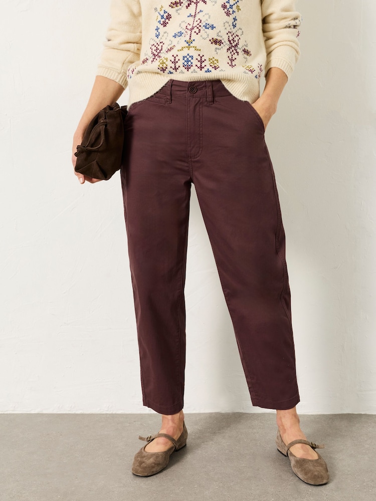 FatFace Blazey Plum Purple Tapered Chino Trouser - Image 1 of 5