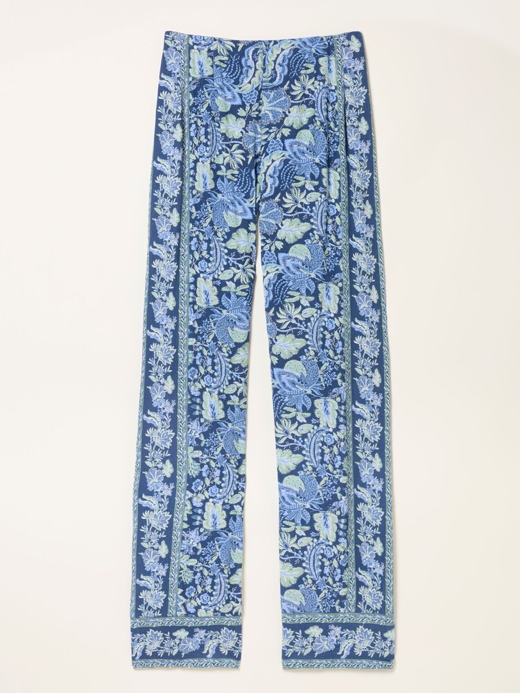 FatFace Ines Woodblock Bloom Wide Leg Trousers - Image 6 of 6