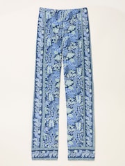 FatFace Ines Woodblock Bloom Wide Leg Trousers - Image 7 of 7