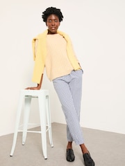 FatFace Blue Gingham Tapered Trouser - Image 5 of 6