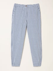 FatFace Blue Gingham Tapered Trouser - Image 8 of 8