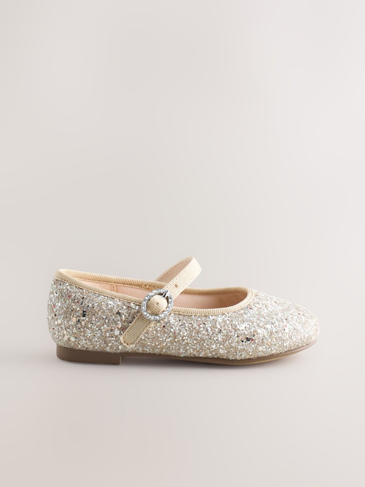 Champagne Gold Wide Fit (G) Flower Girl Occasion Mary Jane Shoes - Image 2 of 5 Champagne Gold Wide Fit (G) Flower Girl Occasion Mary Jane Shoes - Image 2 of 5