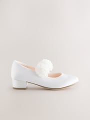 Branco - Satin Flower Girl Occasion Mary Jane Shoes - Imagem 2 de 6