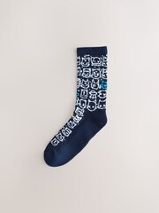 White/Purple Tot Cat Cushioned Sole Sports Socks 2 Pack - Image 2 of 5