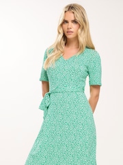 M&Co Petite Ditsy Tie Waist Midi Dress - Bild 2 von 5