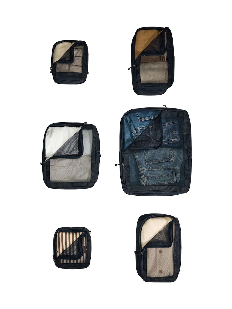 Antler Packing Cubes in Navy Blue - Set mit 6 - Bild 1 von 2