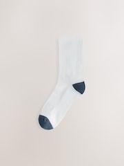 White Rich Heel Toe Sports Socks 4 Pack - Image 2 of 7
