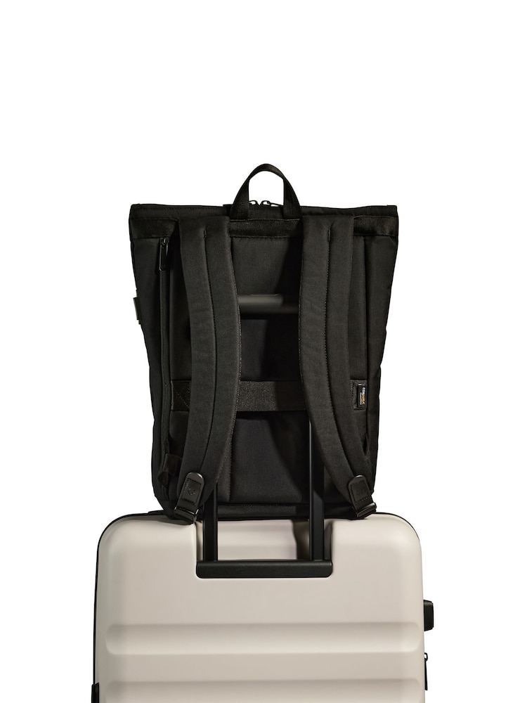 Antler Black Urban Core Zip Top Backpack in Black - Image 4 of 4
