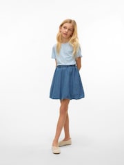 VERO MODA Blue Denim Balloon Skirt - Image 1 of 3