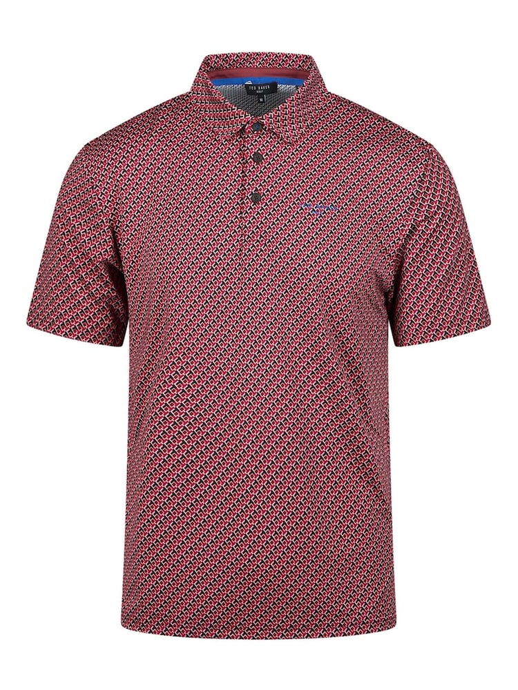 Ted Baker Red Men's Fairway Ted Golf Polo Shirt - Image 1 of 4