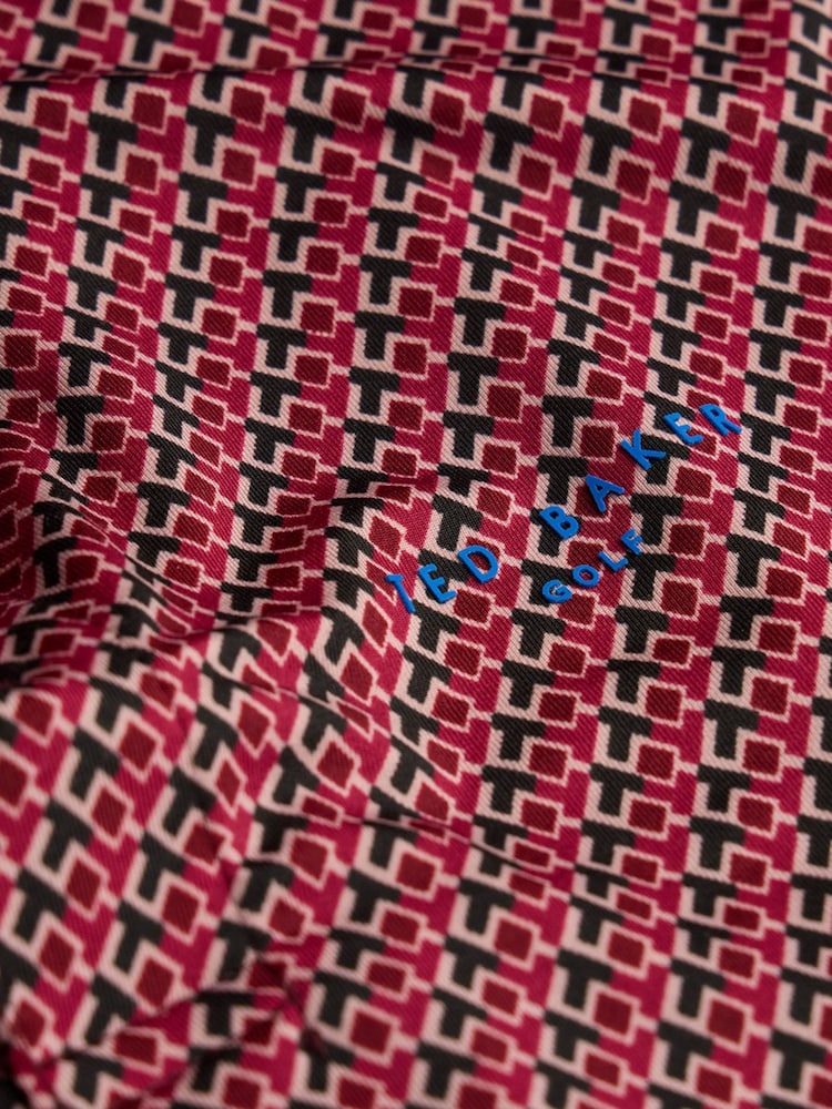 Ted Baker Red Men's Fairway Ted Golf Polo Shirt - Image 4 of 4 Ted Baker Red Men's Fairway Ted Golf Polo Shirt - Image 4 of 4