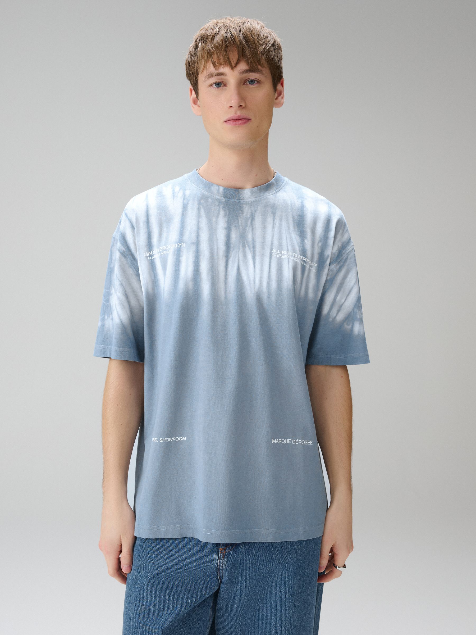 Buy Blue Tie Dye Heavyweight T-Shirt from Next Australia