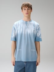Blue Tie Dye Heavyweight T-Shirt - Image 1 of 8
