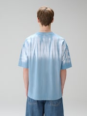 Blue Tie Dye Heavyweight T-Shirt - Image 3 of 8