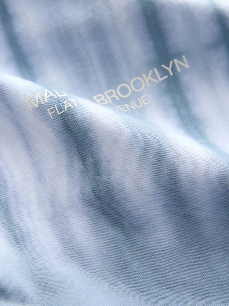 Blue Tie Dye Heavyweight T-Shirt - Image 8 of 8