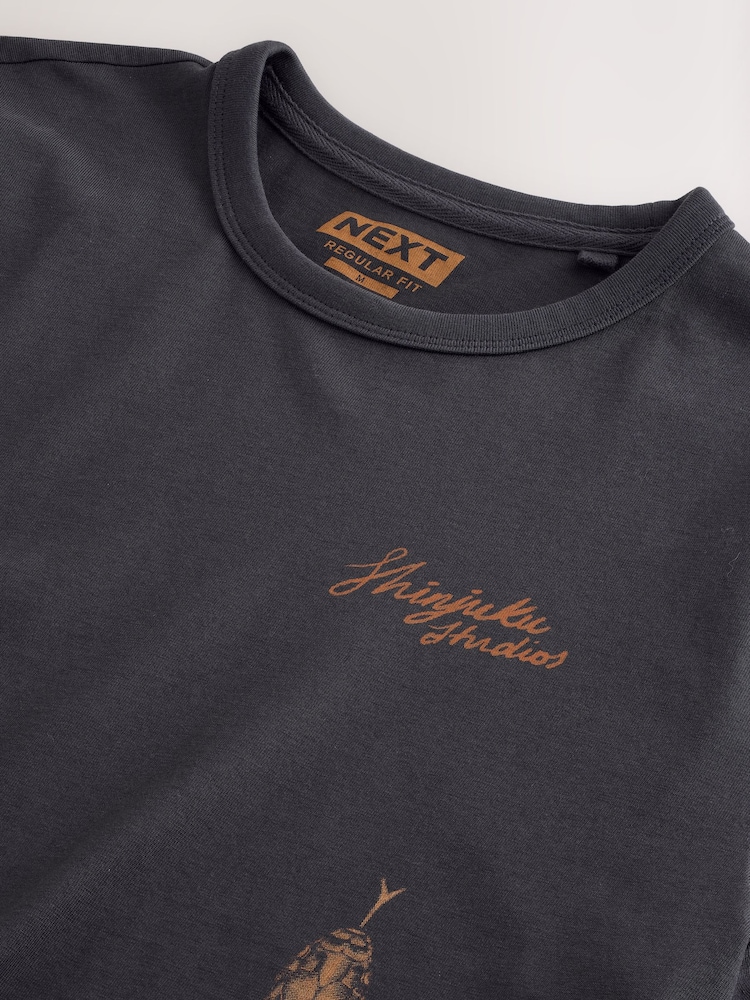 Black Snake Graphic Lightweight T-Shirt - Image 10 of 10