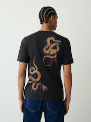 Black Snake Graphic Lightweight T-Shirt - Image 3 of 10