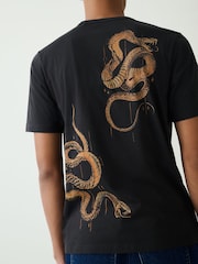 Black Snake Graphic Lightweight T-Shirt - Image 5 of 10