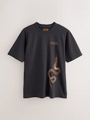 Black Snake Graphic Lightweight T-Shirt - Image 7 of 10
