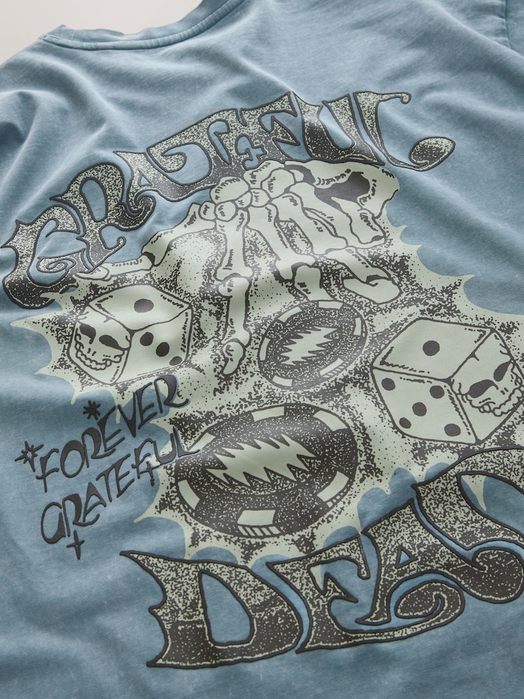 Green Grateful Dead Relaxed Fit Band Graphic Print T-Shirt - Image 10 of 10