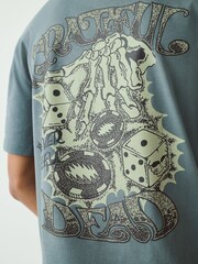 Green Grateful Dead Relaxed Fit Band Graphic Print T-Shirt - Image 5 of 10