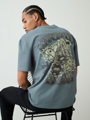 Green Grateful Dead Relaxed Fit Band Graphic Print T-Shirt - Image 6 of 10