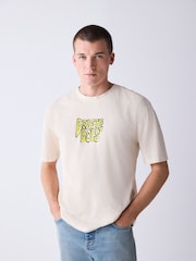 Ecru Beastie - 常规版型 - Band Graphic 印花 T恤 - 9的图像3｝