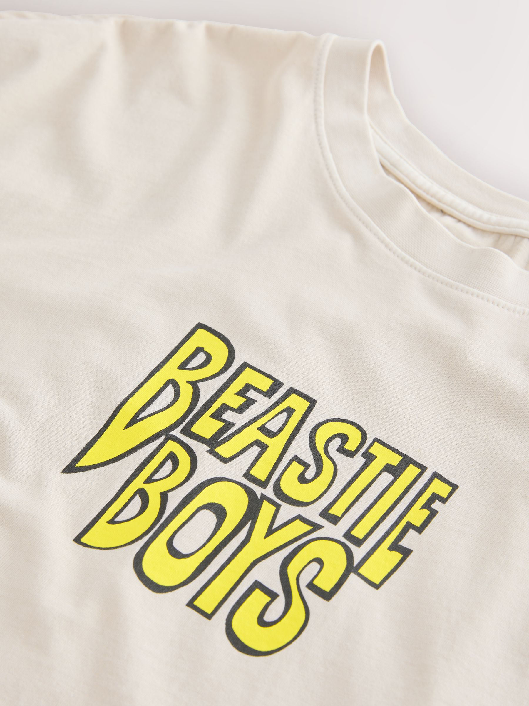 Buy Ecru Beastie Relaxed Fit Band Graphic Print T-Shirt from Next USA