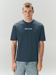 Navy Guns N' Roses Regular Fit Band Graphic Print T-Shirt - Image 3 of 10