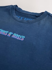Navy Guns N' Roses Regular Fit Band Graphic Print T-Shirt - Image 9 of 10