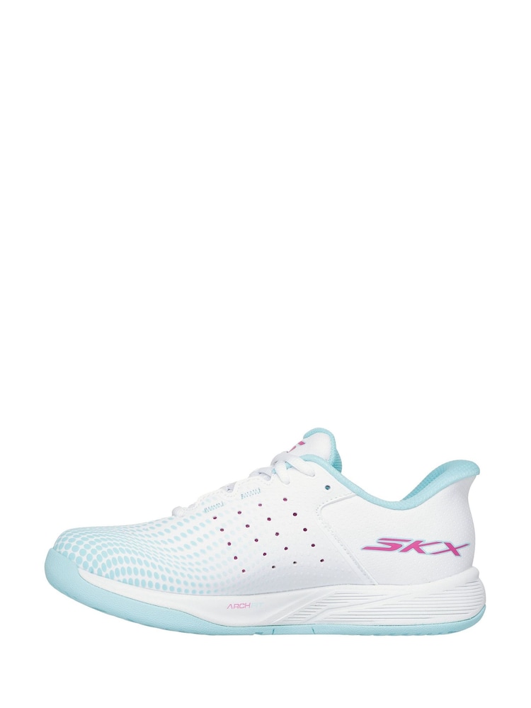 Skechers White Slip-Ins Relaxed Fit: Viper Court Reload Court Trainers - Image 2 of 5 Skechers White Slip-Ins Relaxed Fit: Viper Court Reload Court Trainers - Image 2 of 5