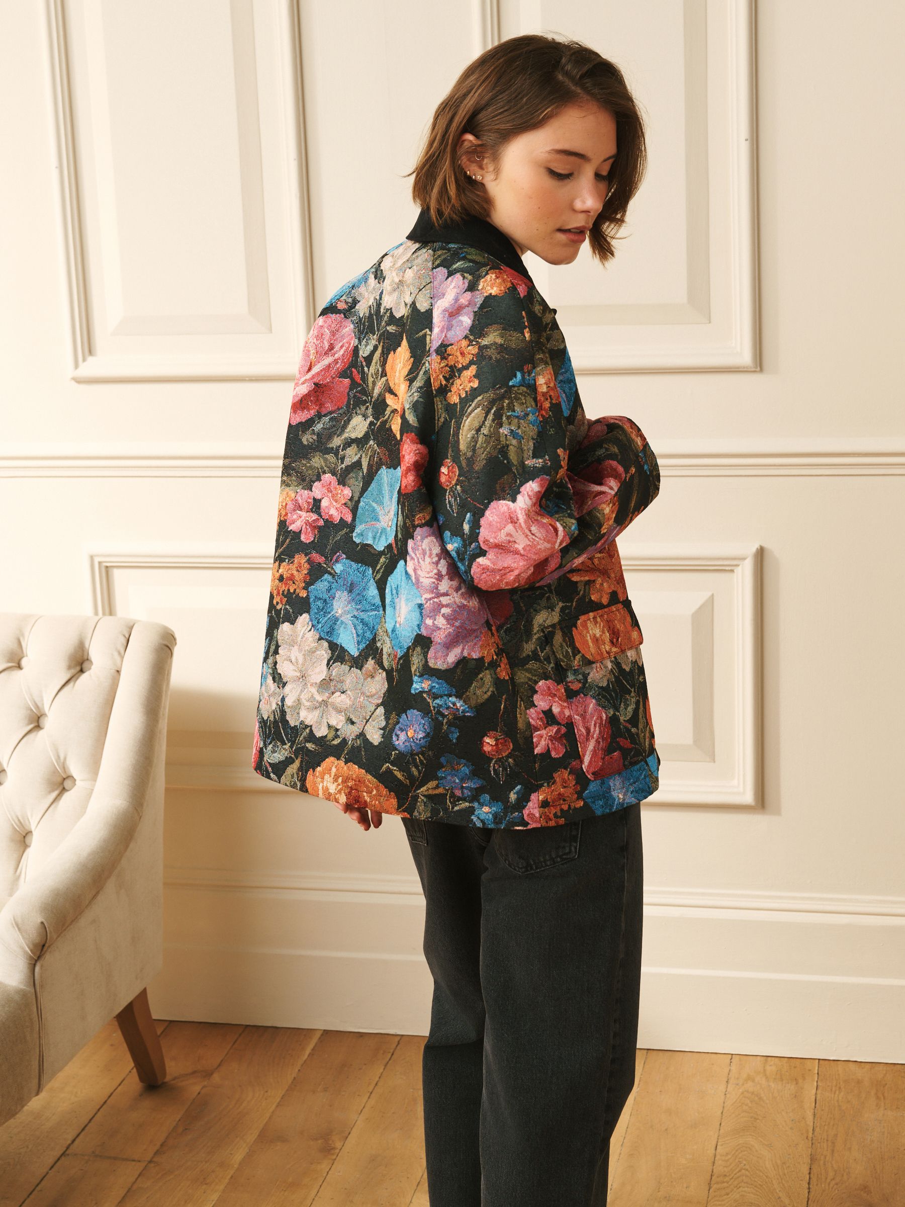 Buy Laura Ashley Tapestry Uffington Floral Zip through Jacket from