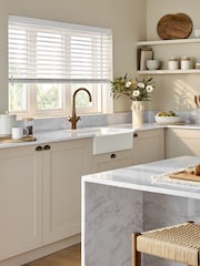 White 50mm Venetian Faux Wood Blind - Image 1 of 5