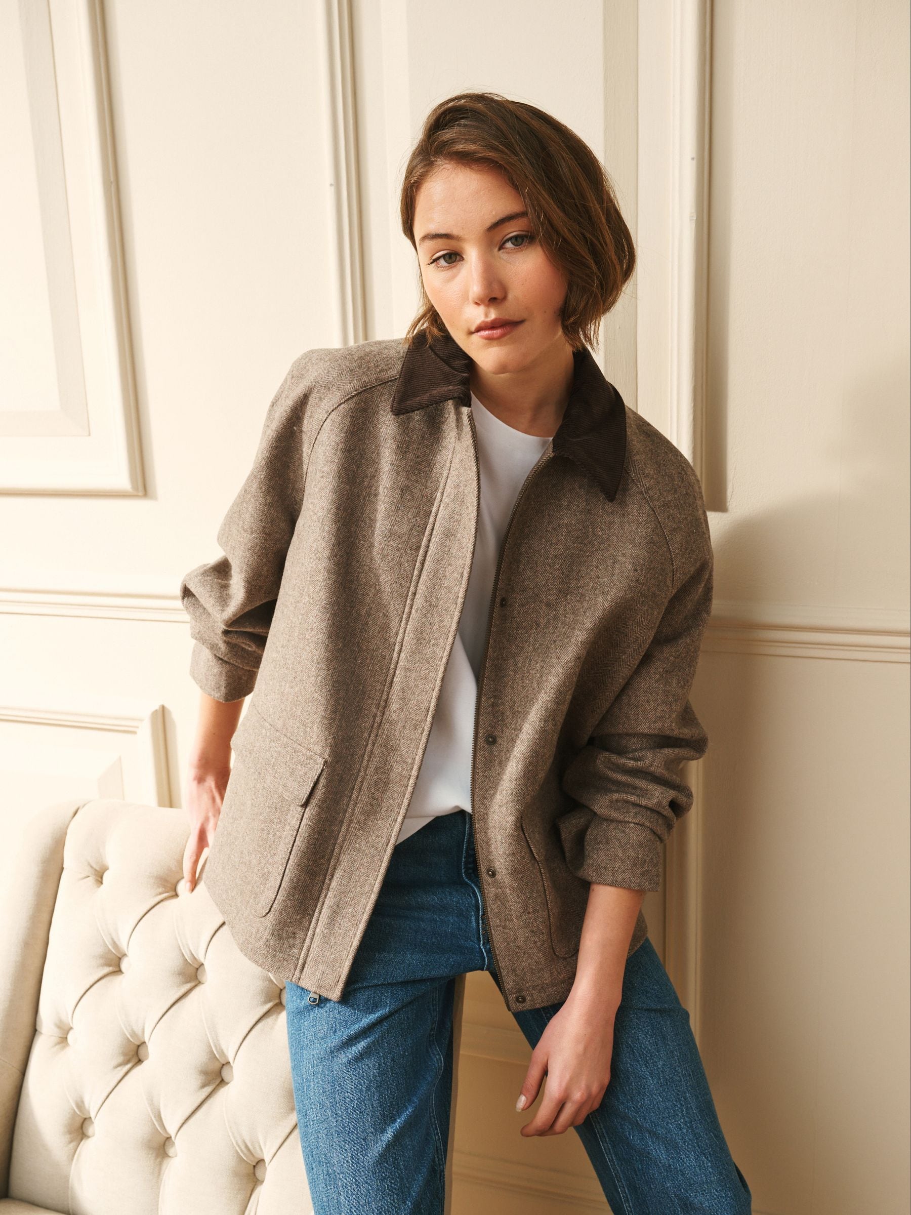Buy Laura Ashley Brown Heritage Zip through Jacket from the Next