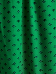 Joules Liliana Green Foulard Print Shirred V-Neck Midi Dress - Image 7 of 8