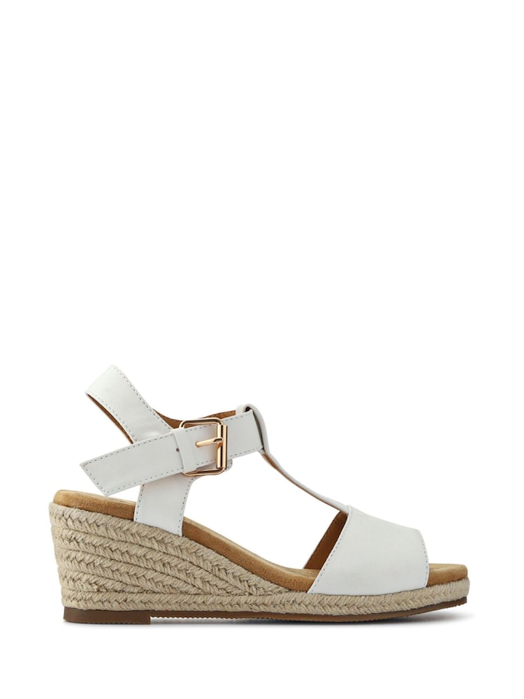 Pavers White Casual Buckled Espadrilles - Image 2 of 5