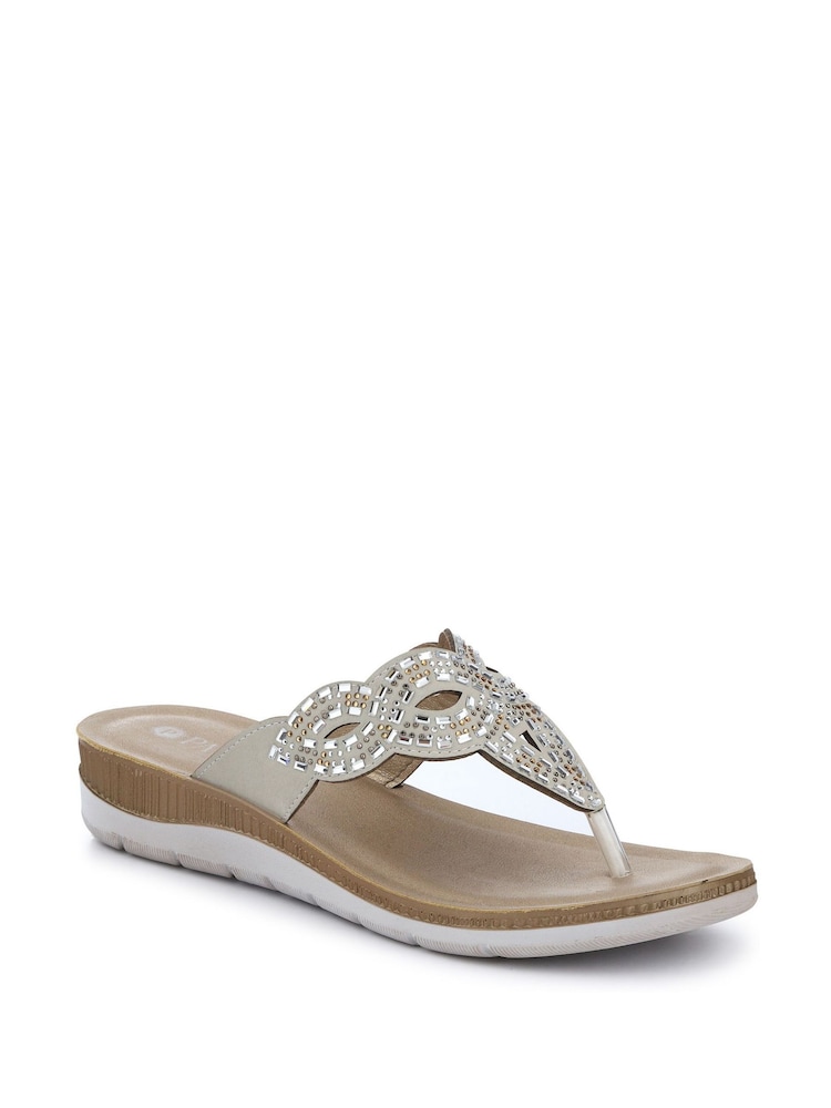 beis - Pavers Cushioned Toe Post Sandals - Imagen 2 de 5 beis - Pavers Cushioned Toe Post Sandals - Imagen 2 de 5