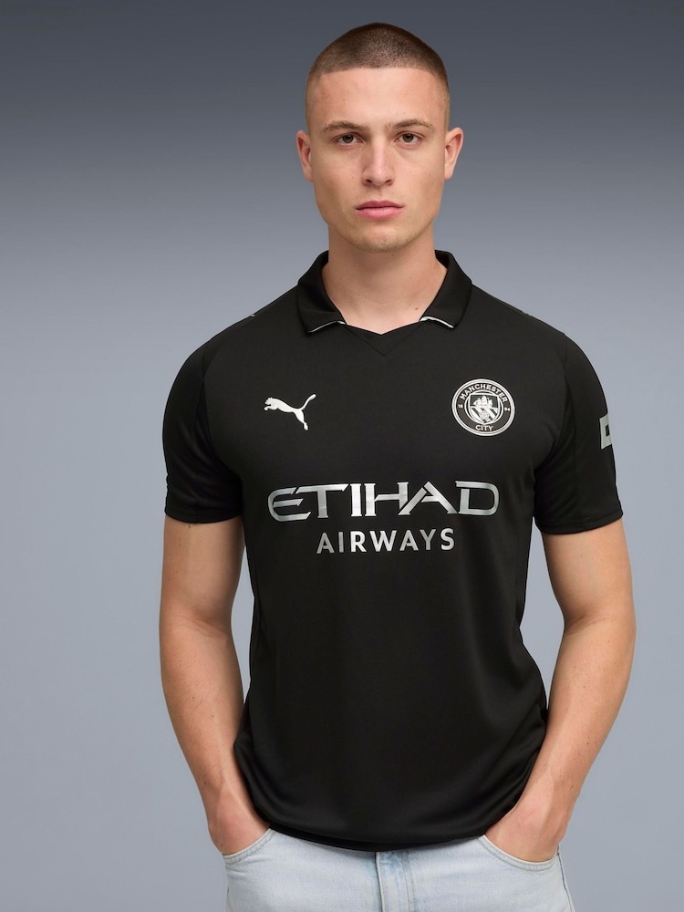 Puma Black Mens Manchester City 25/26 Away Football Shirt - Image 1 of 6