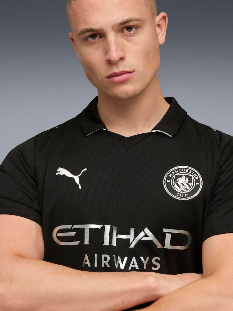 Puma Black Mens Manchester City 25/26 Away Football Shirt - Image 2 of 6