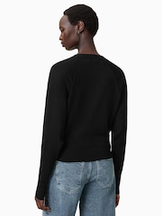 AllSaints Black Honor V Cardigan - Image 2 of 6