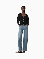 AllSaints Black Honor V Cardigan - Image 3 of 6