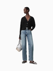 AllSaints Black Honor V Cardigan - Image 4 of 6