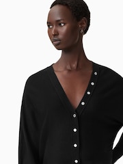 AllSaints Black Honor V Cardigan - Image 5 of 6
