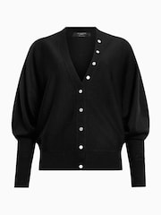 AllSaints Black Honor V Cardigan - Image 6 of 6