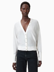 AllSaints White Honor V Cardigan - Image 1 of 8