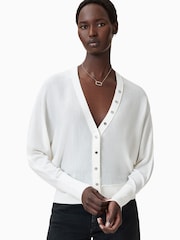 AllSaints White Honor V Cardigan - Image 3 of 8