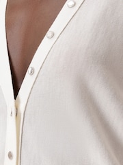 AllSaints White Honor V Cardigan - Image 7 of 8
