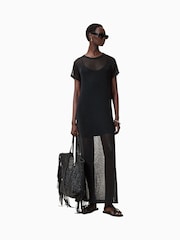 AllSaints Black Thea Sparkle Dress - Image 1 of 8