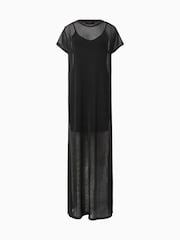AllSaints Black Thea Sparkle Dress - Image 8 of 8