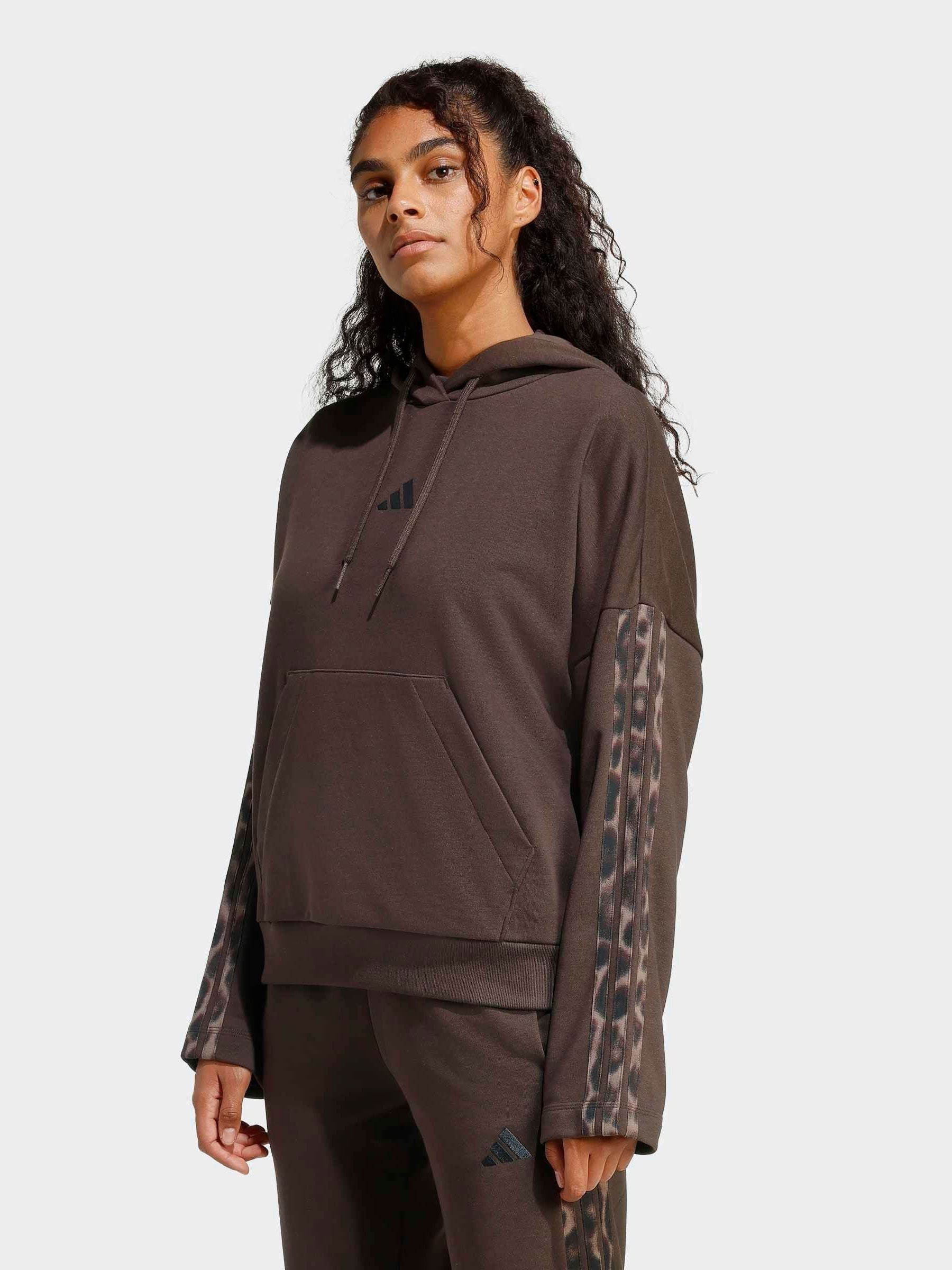Buy adidas Brown Seasonal Essentials Leopard Print French Terry